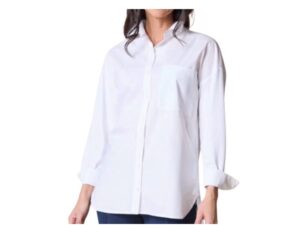 HABITAT KNIT/WOVEN MIX BOYFRIEND SHIRT