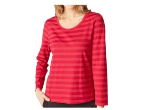 HABITAT SHADOW STRIPE LONG SLEEVE TOP