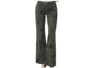 VERVET BY FLYING MONKEY MID RISE FLORAL VINTAGE FLARE