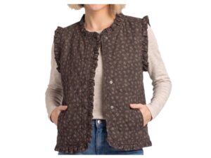 STACCATO DITSY FLORAL RUFFLE TRIM VEST