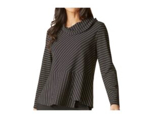 HABITAT TRAVEL KNIT STRIPE WRAP TOP