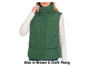 ZENANA HIGH NECK PUFFER VEST