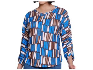 MULTIPLES DOLMAN SLEEVE VERTICAL PRINT TOP