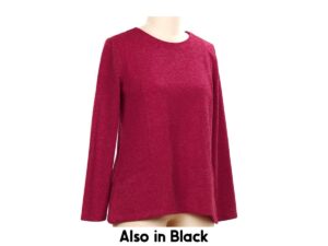 SOUTHERN LADY LONG SLEEVE SEAMED LIGHT WEIGHT SWEATER