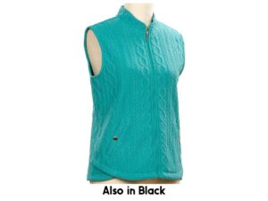 SOUTHERN LADY CABLE KNIT ZIP FRONT VEST