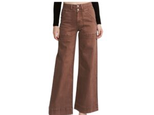 MICA DENIM HIGH RISE DOUBLE WAISTBAND WIDE LEG