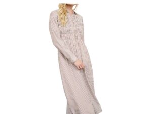 BLUPEPPER STRIPE SMOCKED BODICE SHIRT DRESS