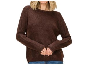STACCATO RAGLAN SLEEVE CREW NECK SWEATER