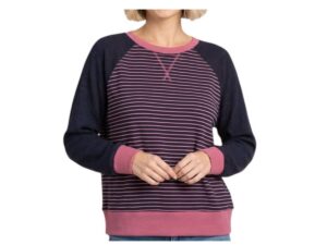 STACCATO RAGLAN SLEEVE COLOR BLOCK STRIPE SWEATSHIRT