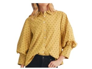 JODIFL PUFF SLEEVE POLKA DOT BLOUSE