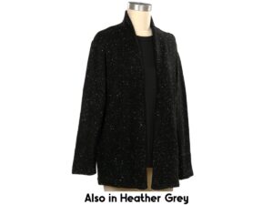 SOUTHERN LADY SPECKLED KNIT OPEN CARDIGAN