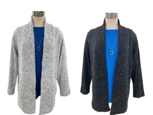 SOUTHERN LADY SPECKLED KNIT OPEN CARDIGAN