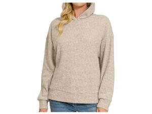 ZENANA RIBBED BRUSHED HACCI HOODIE