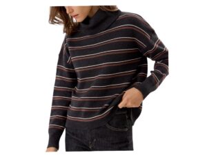 BE COOL STRIPED TURTLENECK SWEATER