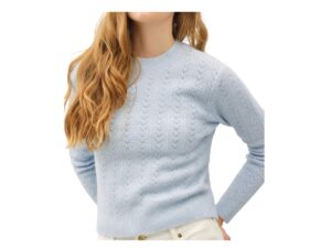BE COOL CROCHET KNIT SHIMMER SWEATER